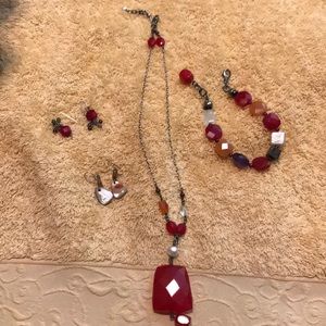 Silpada Necklace Earrings and Bracelet